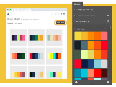 Adobe deals color scheme
