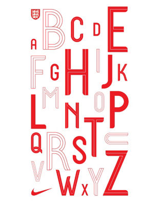 Craig Ward's Custom Typeface for England's 2018 World Kit